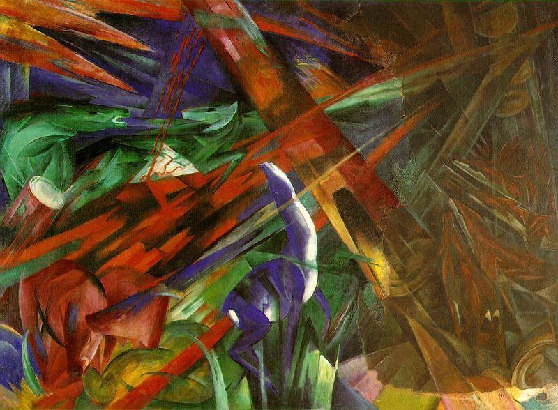 Franz Marc The Fate of the Animals, 1913 Germany oil painting art